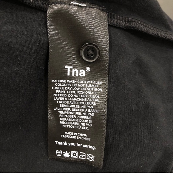 TNA black short sleeve collared t shirt. XS. - Picture 5 of 5